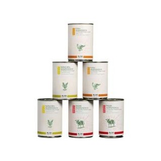alsa-nature FINEST Muskelfleisch Dosen-Menü-Mix, Anzahl: 6 x 400 g, 400 g, Hundefutter nass