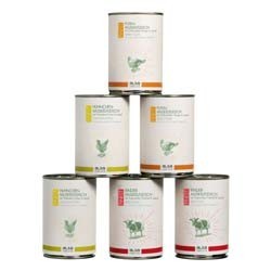 alsa-nature FINEST Muskelfleisch Dosen-Menü-Mix, Anzahl: 6 x 400 g, 400 g, Hundefutter nass