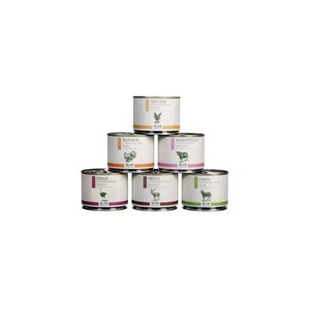 alsa-nature Classic Dosen-Menü-Mix, Anzahl: 6 x 200 g, 200 g, Hundefutter nass