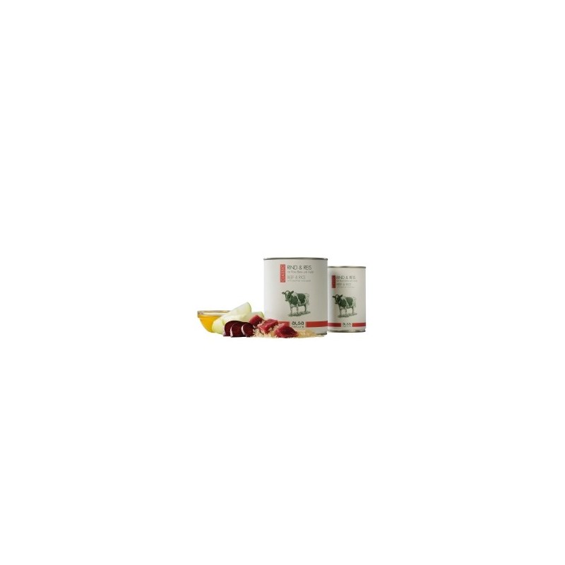 alsa-nature Rind & Reis mit Rote Bete & Apfel, Anzahl: 400 g, 400 g, Hundefutter nass