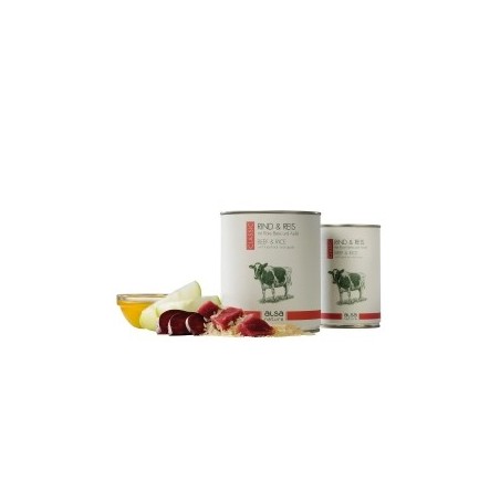 alsa-nature Rind & Reis mit Rote Bete & Apfel, Anzahl: 400 g, 400 g, Hundefutter nass