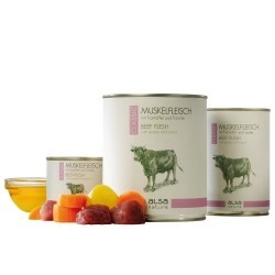 alsa-nature Muskelfleisch mit Kartoffel und Karotte, Anzahl: 200 g, 200 g, Hundefutter nass