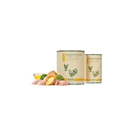 alsa-nature SENIOR Huhn & Truthahn mit Kartoffel und Petersilie, Anzahl: 400 g, 400 g, Hundefutter nass