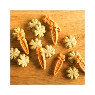 alsa-nature Gemüse-Snack, 500 g, Durchmesser:  Kleeblatt ca. 2 cm, Hundefutter