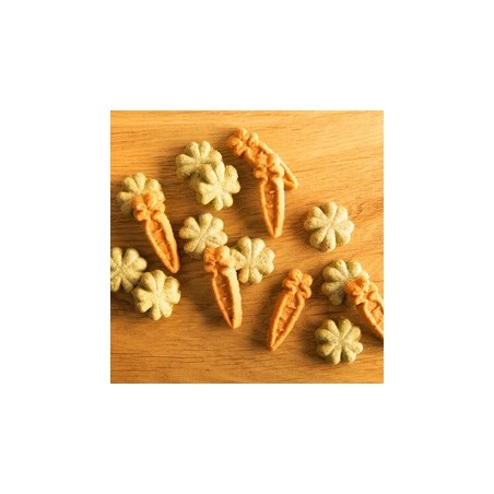 alsa-nature Gemüse-Snack, 500 g, Durchmesser:  Kleeblatt ca. 2 cm, Hundefutter