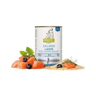 isegrim® RIVER Lachs mit Hirse, Blaubeeren & Wildkräutern, Anzahl: 400 g, 400 g, Hundefutter nass
