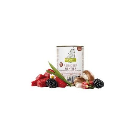 isegrim® FOREST Rentier mit Brombeeren, Champignons & Wildkräutern, Anzahl: 400 g, 400 g, Hundefutter nass