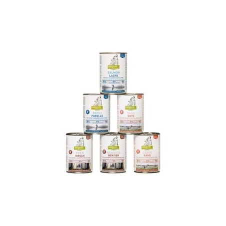 isegrim® Dosen-Menü-Mix, Anzahl: 6 x 400 g, 400 g, Hundefutter nass