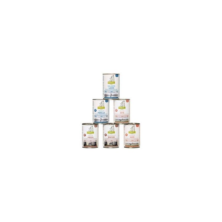 isegrim® Dosen-Menü-Mix, Anzahl: 6 x 400 g, 400 g, Hundefutter nass