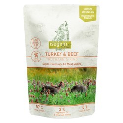 isegrim® Roots Junior MOUNTAIN Truthahn & Rind, Anzahl: 7 x 410 g, 410 g, Hundefutter nass