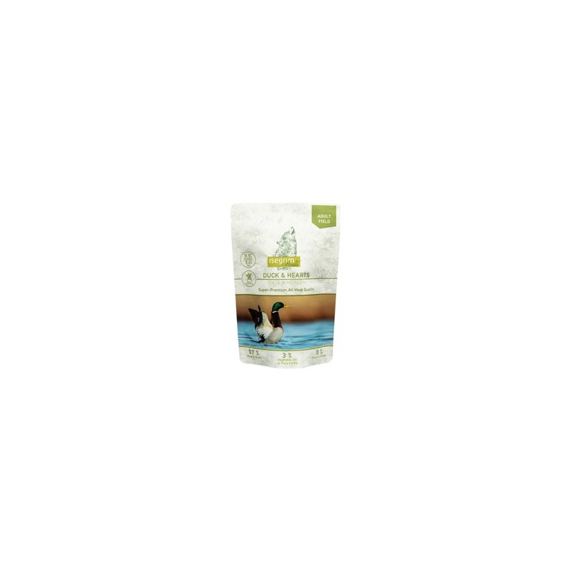 isegrim® Roots FIELD Ente & Herzen, Anzahl: 7 x 410 g, 410 g, Hundefutter