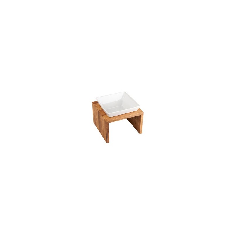 WOLTERS Premium-Napf Meshidai True Wood braun, Gr. S, Maße: ca. 18,5 x 18,5 x 10 cm, Durchmesser:  ca. 13,5 cm