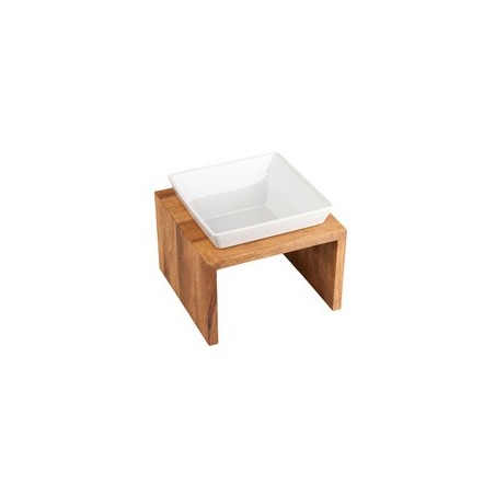 WOLTERS Premium-Napf Meshidai True Wood braun, Gr. S, Maße: ca. 18,5 x 18,5 x 10 cm, Durchmesser:  ca. 13,5 cm