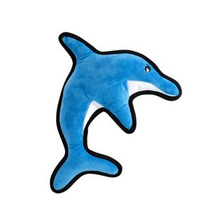 Beco Pets Hunde-Plüschspielzeug Delfin David blau, Maße: ca. 30 x 29,5 x 7 cm