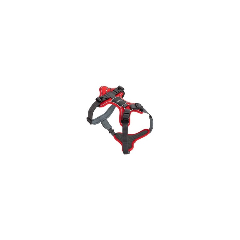 HUNTER Hundegeschirr Divo rot/grau, Gr. XS, Breite: ca. 1,5 cm, Bauchumfang: ca. 34 - 47 cm, Halsumfang: ca. 19 - 32 cm