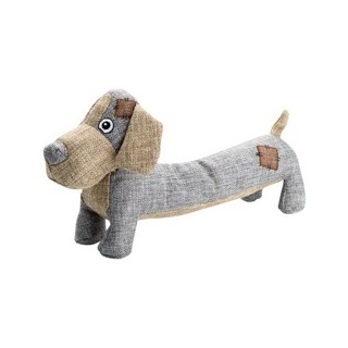 Hunde-Plüschspielzeug Country Dog Lucky braun-grau, Maße: ca. 35 x 18 cm