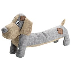 Hunde-Plüschspielzeug Country Dog Lucky braun-grau, Maße: ca. 35 x 18 cm