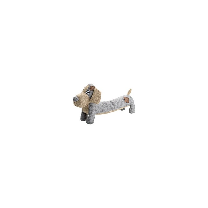 Hunde-Plüschspielzeug Country Dog Lucky braun-grau, Maße: ca. 35 x 18 cm