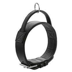 HUNTER Hunde Trainingshalsband Larvik schwarz/schwarz, Gr. 55, Breite: ca. 4,8 cm, Länge: ca. 38 - 47 cm