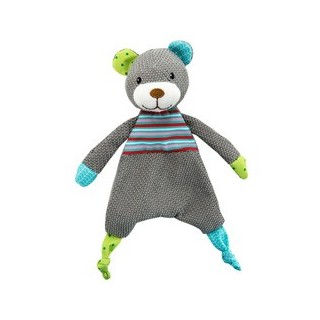 TRIXIE Welpen-Plüschspielzeug Knister-Bärchen bunt, Länge: ca. 28 cm