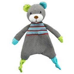 TRIXIE Welpen-Plüschspielzeug Knister-Bärchen bunt, Länge: ca. 28 cm