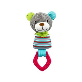 TRIXIE Welpen-Kauspielzeug Zahnpflege-Bärchen bunt, Länge: ca. 23 cm