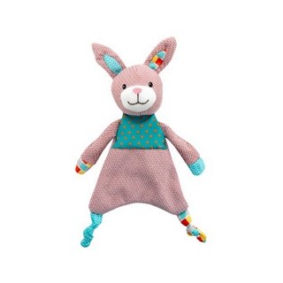 TRIXIE Welpen-Plüschspielzeug Knister-Häschen bunt, Länge: ca. 28 cm