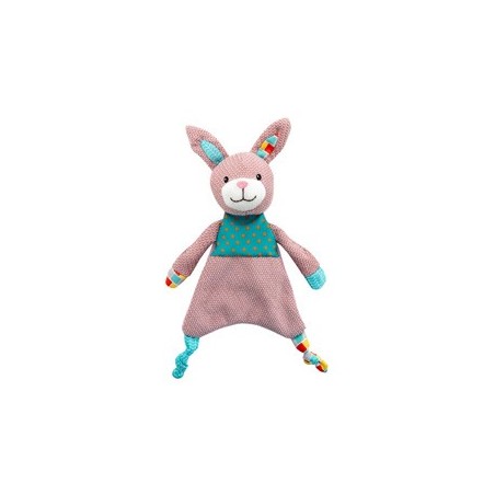 TRIXIE Welpen-Plüschspielzeug Knister-Häschen bunt, Länge: ca. 28 cm