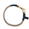 HUNTER Hunde-Halsband Tinnum blau/beige, Gr. XL, Breite: ca. 1,4 cm, Länge: ca. 70 cm