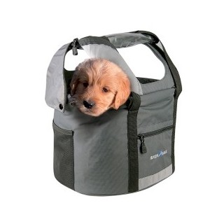 KLICKfix-Fahrrad-Hundetransporttasche Doggy Tour grau, Maße: ca. 38 x 29 x 25/40 cm