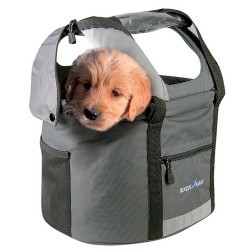 KLICKfix-Fahrrad-Hundetransporttasche Doggy Tour grau, Maße: ca. 38 x 29 x 25/40 cm