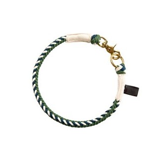 HUNTER Hunde-Halsband Tinnum grün/blau, Gr. L-XL, Breite: ca. 1,4 cm, Länge: ca. 60 cm