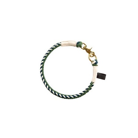 HUNTER Hunde-Halsband Tinnum grün/blau, Gr. L-XL, Breite: ca. 1,4 cm, Länge: ca. 60 cm