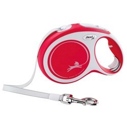 flexi Hundeleine New Comfort Gurt rot, Gr. S 5m, Länge: ca. 5 m
