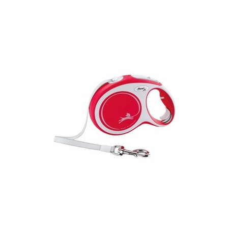 flexi Hundeleine New Comfort Gurt rot, Gr. S 5m, Länge: ca. 5 m