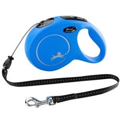 flexi Hundeleine New Classic Seil blau, Gr. S 5m, Länge: ca. 5 m