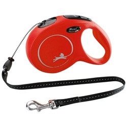 flexi Hundeleine New Classic Seil rot, Gr. S 5m, Länge: ca. 5 m