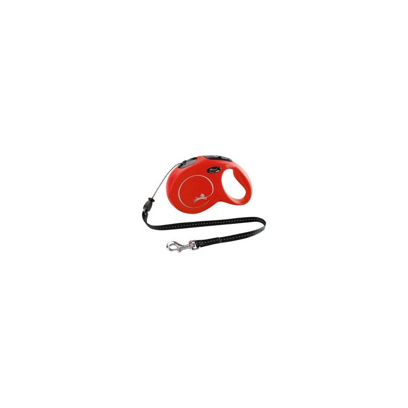 flexi Hundeleine New Classic Seil rot, Gr. S 5m, Länge: ca. 5 m