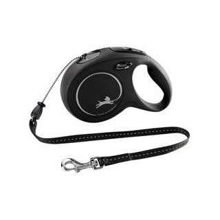 flexi Hundeleine New Classic Seil schwarz, Gr. S 5m, Länge: ca. 5 m