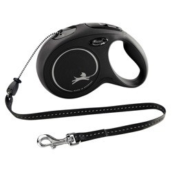 flexi Hundeleine New Classic Seil schwarz, Gr. S 5m, Länge: ca. 5 m