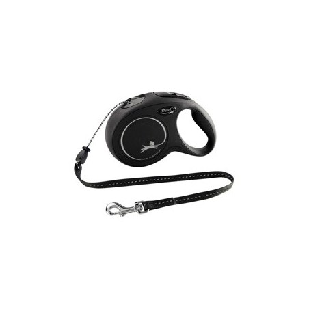 flexi Hundeleine New Classic Seil schwarz, Gr. S 5m, Länge: ca. 5 m