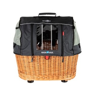 KLICKfix Hunde-Fahrradkorb Doggy Basket Plus Fix braun, Maße: ca. 52 x 36 x 45 cm