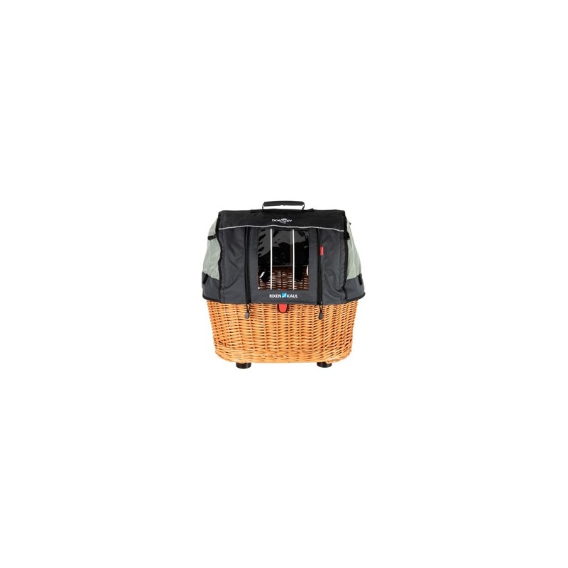KLICKfix Hunde-Fahrradkorb Doggy Basket Plus Fix braun, Maße: ca. 52 x 36 x 45 cm