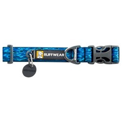 Ruffwear Hundehalsband Flat Out Collar oceanic distortion, Gr. 28cm-36cm, Länge: ca. 28 – 36 cm