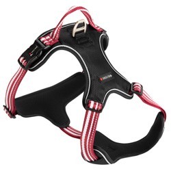 WOLTERS Hundegeschirr Active Pro rot/silber, Breite: ca. 3 cm, Brustumfang: ca. 40 - 47,5 cm, Halsumfang: ca. 24 - 32 cm