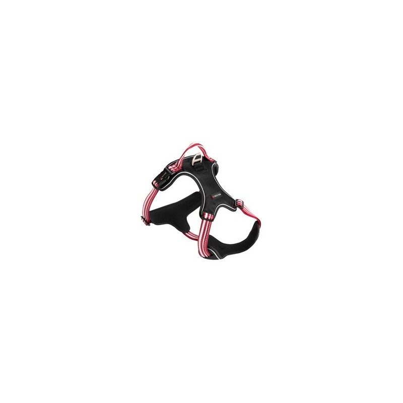 WOLTERS Hundegeschirr Active Pro rot/silber, Breite: ca. 3 cm, Brustumfang: ca. 40 - 47,5 cm, Halsumfang: ca. 24 - 32 cm