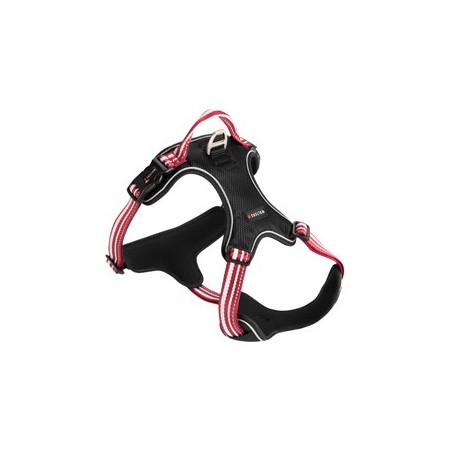 WOLTERS Hundegeschirr Active Pro rot/silber, Breite: ca. 3 cm, Brustumfang: ca. 40 - 47,5 cm, Halsumfang: ca. 24 - 32 cm