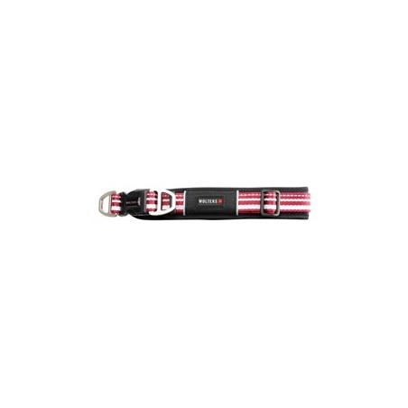 WOLTERS Hundehalsband Active Pro rot/silber, Breite: ca. 3 cm, Länge: ca. 35 - 40 cm