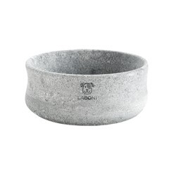Laboni Speckstein-Hundenapf Rocky grau, Gr. S, Maße: ca. 14 x 6 cm