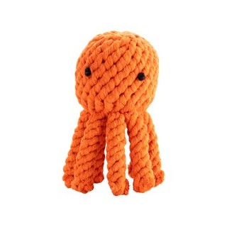Laboni Hundespielzeug Thaddäus Tintenfisch orange, Länge: ca. 15 cm